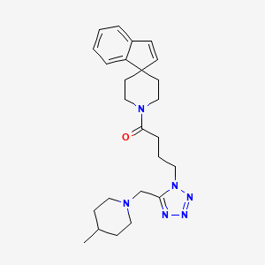 1'-(4-{5-[(4-methyl-1-piperidinyl)methyl]-1H-tetrazol-1-yl}butanoyl)spiro[indene-1,4'-piperidine]