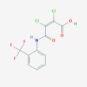 molecular formula C11H6Cl2F3NO3 B493232 2,3-Dichloro-4-oxo-4-[2-(trifluoromethyl)anilino]-2-butenoic acid 