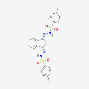 molecular formula C23H22N4O4S2 B493233 4-methyl-N'-(3-{[(4-methylphenyl)sulfonyl]hydrazono}-2,3-dihydro-1H-inden-1-ylidene)benzenesulfonohydrazide 
