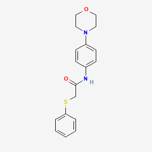 molecular formula C18H20N2O2S B4932347 N-[4-(4-morpholinyl)phenyl]-2-(phenylthio)acetamide 