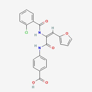 4-{[2-[(2-chlorobenzoyl)amino]-3-(2-furyl)acryloyl]amino}benzoic acid