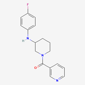 molecular formula C17H18FN3O B4932381 N-(4-fluorophenyl)-1-(3-pyridinylcarbonyl)-3-piperidinamine 