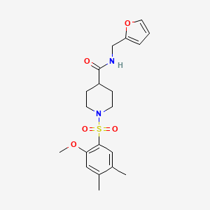 N-(2-furylmethyl)-1-[(2-methoxy-4,5-dimethylphenyl)sulfonyl]-4-piperidinecarboxamide