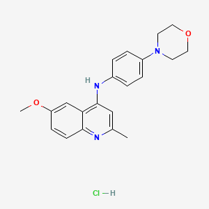 molecular formula C21H24ClN3O2 B4932391 6-methoxy-2-methyl-N-[4-(4-morpholinyl)phenyl]-4-quinolinamine hydrochloride 