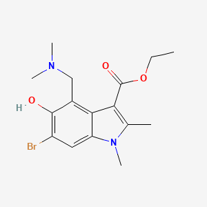 molecular formula C16H21BrN2O3 B4932395 ethyl 6-bromo-4-[(dimethylamino)methyl]-5-hydroxy-1,2-dimethyl-1H-indole-3-carboxylate 