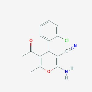 5-acetyl-2-amino-4-(2-chlorophenyl)-6-methyl-4H-pyran-3-carbonitrile