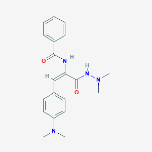 molecular formula C20H24N4O2 B493242 N-{2-[4-(dimethylamino)phenyl]-1-[(2,2-dimethylhydrazino)carbonyl]vinyl}benzamide 