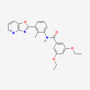 3,5-diethoxy-N-(2-methyl-3-[1,3]oxazolo[4,5-b]pyridin-2-ylphenyl)benzamide