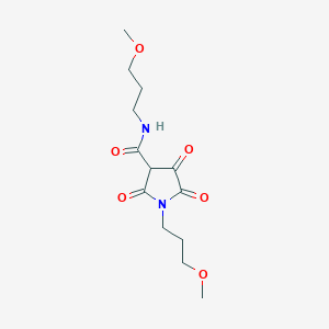 molecular formula C13H20N2O6 B493243 N,1-Bis(3-methoxypropyl)-2,4,5-trioxo-3-pyrrolidinecarboxamide 