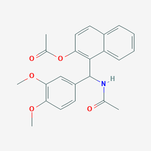 1-[(acetylamino)(3,4-dimethoxyphenyl)methyl]-2-naphthyl acetate