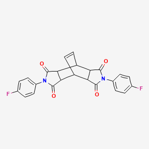 4,10-bis(4-fluorophenyl)-4,10-diazatetracyclo[5.5.2.0~2,6~.0~8,12~]tetradec-13-ene-3,5,9,11-tetrone