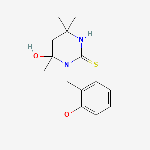 6-hydroxy-1-(2-methoxybenzyl)-4,4,6-trimethyltetrahydro-2(1H)-pyrimidinethione