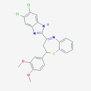 4-(5,6-dichloro-1H-benzimidazol-2-yl)-2-(3,4-dimethoxyphenyl)-2,3-dihydro-1,5-benzothiazepine