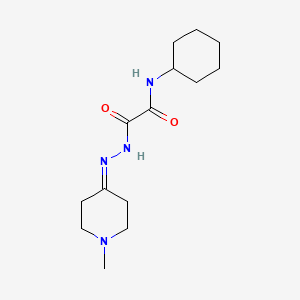 N-cyclohexyl-2-[2-(1-methyl-4-piperidinylidene)hydrazino]-2-oxoacetamide