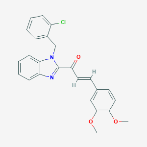 1-[1-(2-chlorobenzyl)-1H-benzimidazol-2-yl]-3-(3,4-dimethoxyphenyl)-2-propen-1-one