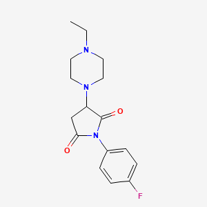 3-(4-ethyl-1-piperazinyl)-1-(4-fluorophenyl)-2,5-pyrrolidinedione