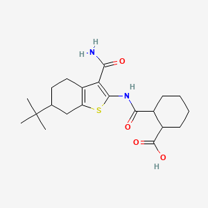 2-({[3-(aminocarbonyl)-6-tert-butyl-4,5,6,7-tetrahydro-1-benzothien-2-yl]amino}carbonyl)cyclohexanecarboxylic acid