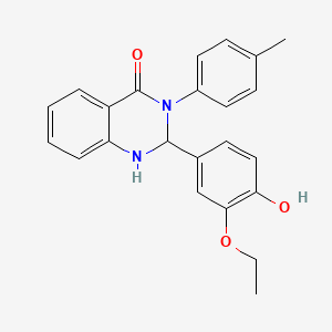 2-(3-ethoxy-4-hydroxyphenyl)-3-(4-methylphenyl)-2,3-dihydro-4(1H)-quinazolinone