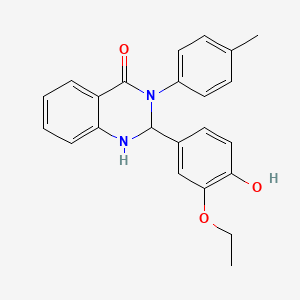 2-(3-ETHOXY-4-HYDROXYPHENYL)-3-(4-METHYLPHENYL)-1,2,3,4-TETRAHYDROQUINAZOLIN-4-ONE