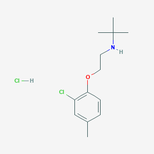 molecular formula C13H21Cl2NO B4932589 N-[2-(2-chloro-4-methylphenoxy)ethyl]-2-methyl-2-propanamine hydrochloride 