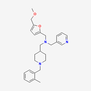 molecular formula C27H35N3O2 B4932622 1-[5-(methoxymethyl)-2-furyl]-N-{[1-(2-methylbenzyl)-4-piperidinyl]methyl}-N-(3-pyridinylmethyl)methanamine 