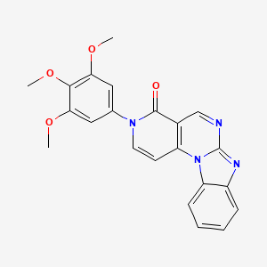 molecular formula C22H18N4O4 B4932630 3-(3,4,5-trimethoxyphenyl)pyrido[3',4':5,6]pyrimido[1,2-a]benzimidazol-4(3H)-one 