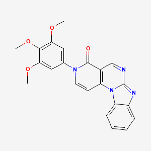 5-(3,4,5-trimethoxyphenyl)-1,5,9,11-tetrazatetracyclo[8.7.0.02,7.012,17]heptadeca-2(7),3,8,10,12,14,16-heptaen-6-one