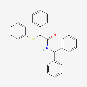 N-(diphenylmethyl)-2-phenyl-2-(phenylthio)acetamide