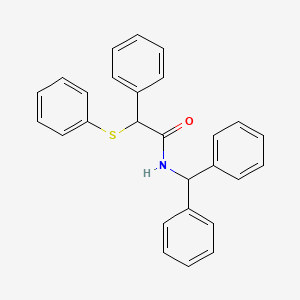 N-(diphenylmethyl)-2-phenyl-2-(phenylsulfanyl)acetamide