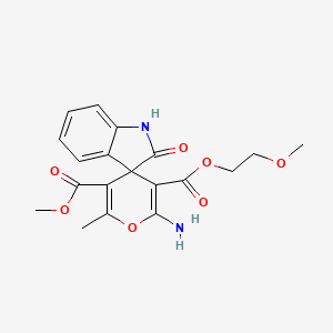 5'-(2-METHOXYETHYL) 3'-METHYL 6'-AMINO-2'-METHYL-2-OXO-1,2-DIHYDROSPIRO[INDOLE-3,4'-PYRAN]-3',5'-DICARBOXYLATE