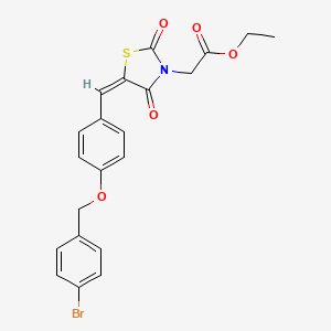 ethyl (5-{4-[(4-bromobenzyl)oxy]benzylidene}-2,4-dioxo-1,3-thiazolidin-3-yl)acetate