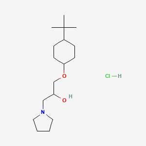 molecular formula C17H34ClNO2 B4932741 1-[(4-tert-butylcyclohexyl)oxy]-3-(1-pyrrolidinyl)-2-propanol hydrochloride 