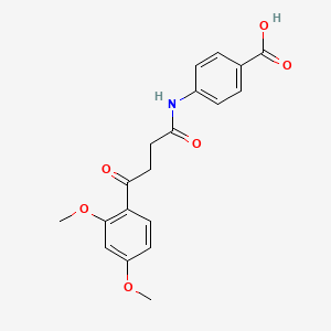 molecular formula C19H19NO6 B4932753 4-{[4-(2,4-dimethoxyphenyl)-4-oxobutanoyl]amino}benzoic acid 