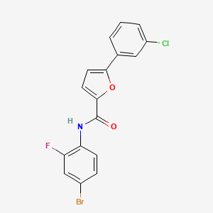 molecular formula C17H10BrClFNO2 B4932768 N-(4-bromo-2-fluorophenyl)-5-(3-chlorophenyl)-2-furamide 