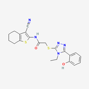 N-(3-cyano-4,5,6,7-tetrahydro-1-benzothien-2-yl)-2-{[4-ethyl-5-(2-hydroxyphenyl)-4H-1,2,4-triazol-3-yl]thio}acetamide