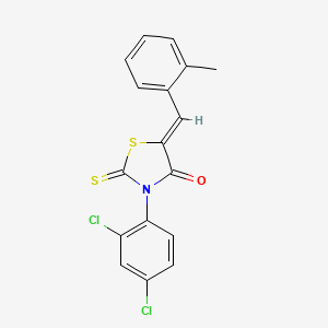 molecular formula C17H11Cl2NOS2 B4932788 3-(2,4-dichlorophenyl)-5-(2-methylbenzylidene)-2-thioxo-1,3-thiazolidin-4-one 