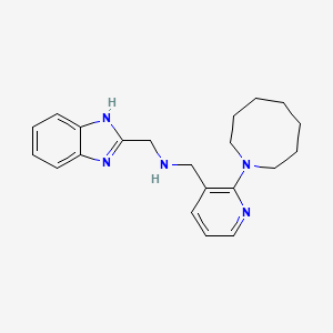 molecular formula C21H27N5 B4932798 1-[2-(1-azocanyl)-3-pyridinyl]-N-(1H-benzimidazol-2-ylmethyl)methanamine 