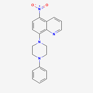 molecular formula C19H18N4O2 B4932807 5-nitro-8-(4-phenyl-1-piperazinyl)quinoline 