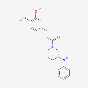 molecular formula C22H28N2O3 B4932809 1-[3-(3,4-dimethoxyphenyl)propanoyl]-N-phenyl-3-piperidinamine 
