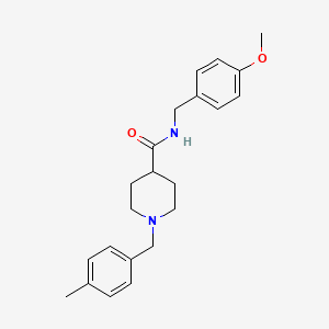 molecular formula C22H28N2O2 B4932819 N-(4-methoxybenzyl)-1-(4-methylbenzyl)-4-piperidinecarboxamide 