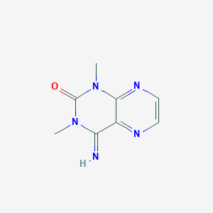 molecular formula C8H9N5O B493282 4-imino-1,3-dimethyl-3,4-dihydro-2(1H)-pteridinone 