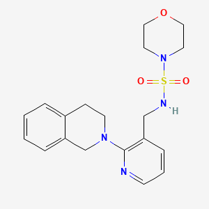 molecular formula C19H24N4O3S B4932821 N-{[2-(3,4-dihydro-2(1H)-isoquinolinyl)-3-pyridinyl]methyl}-4-morpholinesulfonamide 