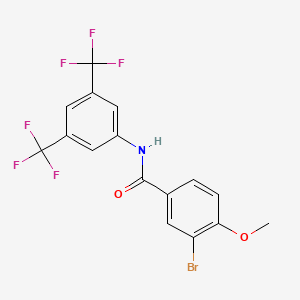 molecular formula C16H10BrF6NO2 B4932845 N-[3,5-bis(trifluoromethyl)phenyl]-3-bromo-4-methoxybenzamide 