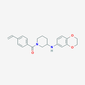 molecular formula C22H24N2O3 B4932849 N-(2,3-dihydro-1,4-benzodioxin-6-yl)-1-(4-vinylbenzoyl)-3-piperidinamine 