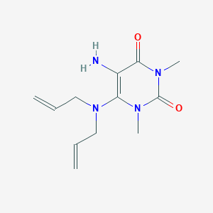 molecular formula C12H18N4O2 B493286 5-amino-6-(diallylamino)-1,3-dimethyl-2,4(1H,3H)-pyrimidinedione 