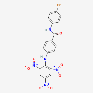 molecular formula C19H12BrN5O7 B4932887 N-(4-bromophenyl)-4-[(2,4,6-trinitrophenyl)amino]benzamide 