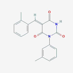molecular formula C19H16N2O3 B4932892 5-(2-methylbenzylidene)-1-(3-methylphenyl)-2,4,6(1H,3H,5H)-pyrimidinetrione CAS No. 5964-67-0