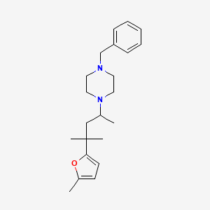 molecular formula C22H32N2O B4932897 1-benzyl-4-[1,3-dimethyl-3-(5-methyl-2-furyl)butyl]piperazine 