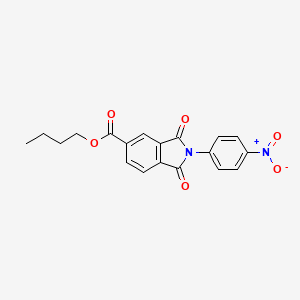 molecular formula C19H16N2O6 B4932904 butyl 2-(4-nitrophenyl)-1,3-dioxo-5-isoindolinecarboxylate 