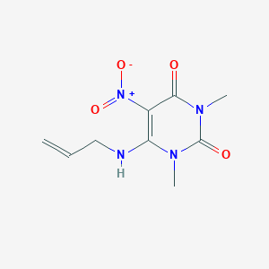 molecular formula C9H12N4O4 B493291 6-(allylamino)-5-nitro-1,3-dimethyl-2,4(1H,3H)-pyrimidinedione 